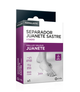 SEPARADOR JUANETE SASTRE 5º DEDO FARMALASTIC 1 UNIDAD TALLA UNICA