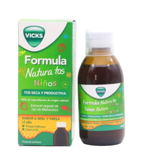 FORMULA NATURA TOS NIÑOS 1 FRASCO 140 ML SABOR MIEL Y FRESA
