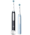 CEPILLO DENTAL ELECTRICO ORAL-B IO3 DUO MATT ICE 2 UNIDADES COLOR AZUL Y NEGRO