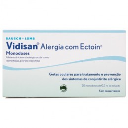 VIDISAN ALERGIA CON ECTOIN COLIRIO MONODOSIS 20 ENVASES 0,5 ML