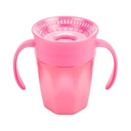 VASO 360º SIN BOQUILLA DR BROWN´S ROSA 200 ML