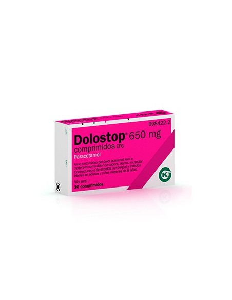 DOLOSTOP 650 mg 20 COMPRIMIDOS