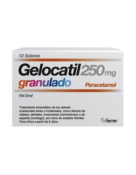 GELOCATIL 250 mg 12 SOBRES GRANULADO ORAL