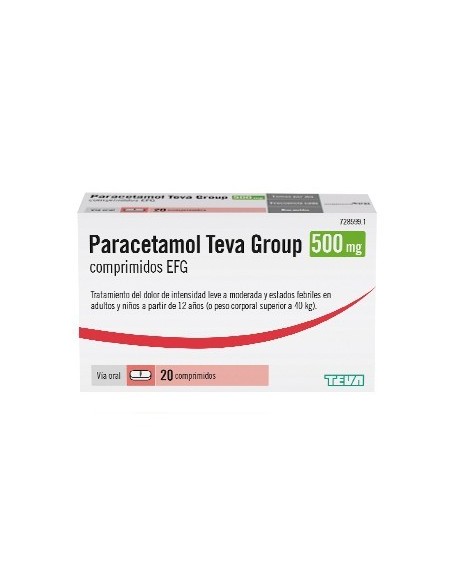 PARACETAMOL TEVA GROUP 500 mg 20 COMPRIMIDOS