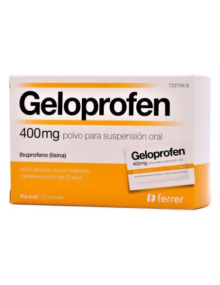 GELOPROFEN RAPID 400 mg 12 SOBRES POLVO PARA SUSPENSION ORAL