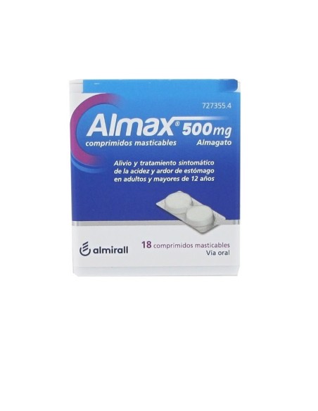 ALMAX 500 mg 18 COMPRIMIDOS MASTICABLES