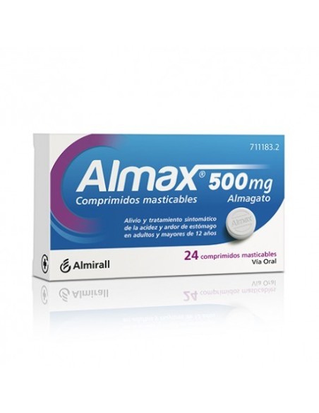 ALMAX 500 mg 24 COMPRIMIDOS MASTICABLES