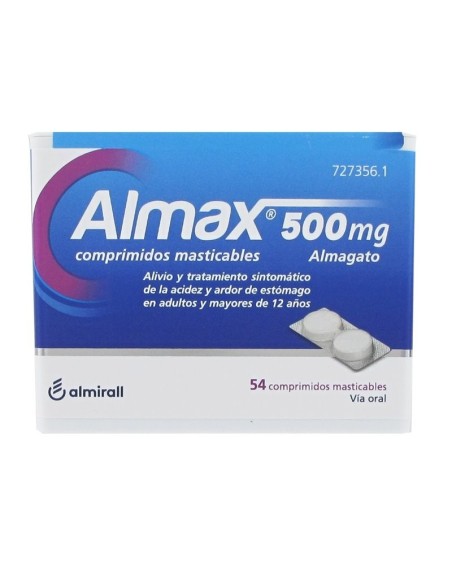 ALMAX 500 mg 54 COMPRIMIDOS MASTICABLES