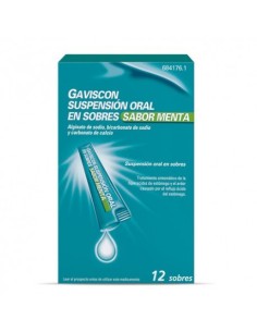 GAVISCON 12 SOBRES SUSPENSION ORAL 10 ml (SABOR MENTA)