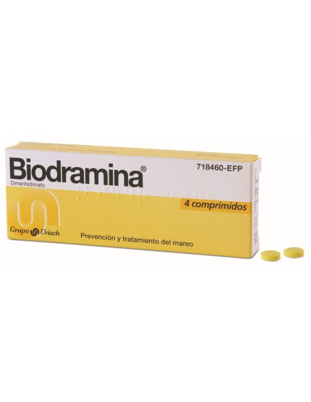 BIODRAMINA 50 mg 4 COMPRIMIDOS