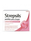 STREPSILS 24 PASTILLAS PARA CHUPAR (SABOR FRESA)