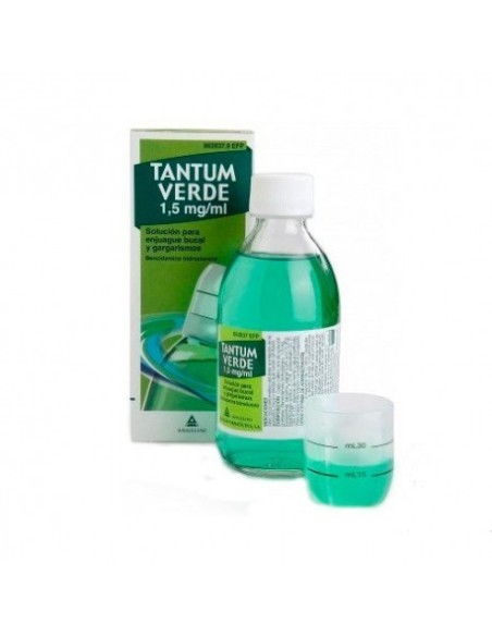 TANTUM VERDE 1,5 mg/ml SOLUCION PARA GARGARISMOS Y ENJUAGUE BUCAL 1 FRASCO 240 ml