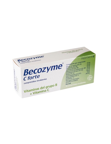 BECOZYME C FORTE 30 COMPRIMIDOS RECUBIERTOS