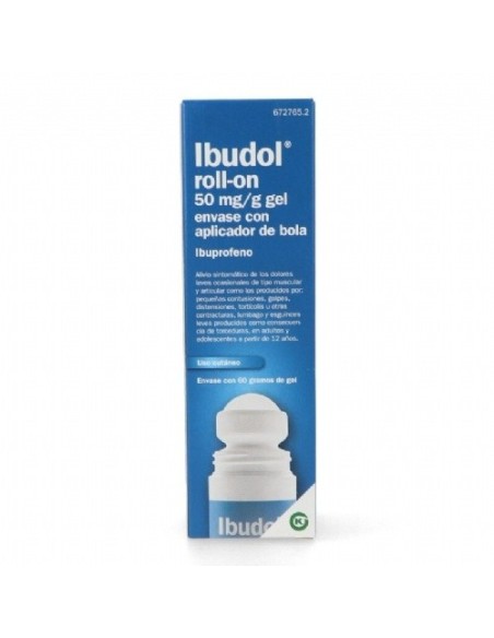 IBUDOL ROLL-ON 50 mg/g GEL CUTANEO 1 TUBO CON APLICADOR DE BOLA 60 g