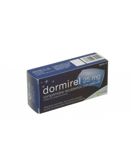 DORMIREL 25 mg 16 COMPRIMIDOS RECUBIERTOS