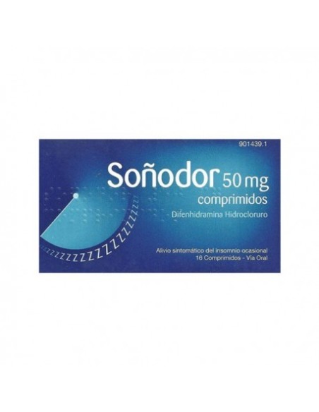 SOÑODOR DIFENHIDRAMINA 50 mg 16 COMPRIMIDOS