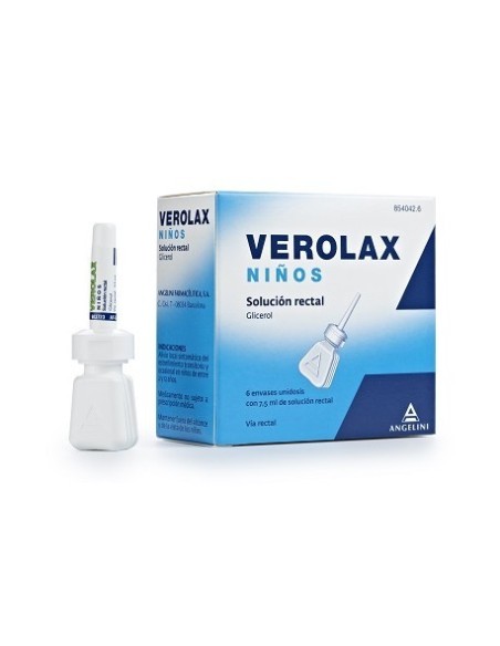 VEROLAX NIÑOS 1,8 ml SOLUCION RECTAL 6 ENEMAS 2,5 ml
