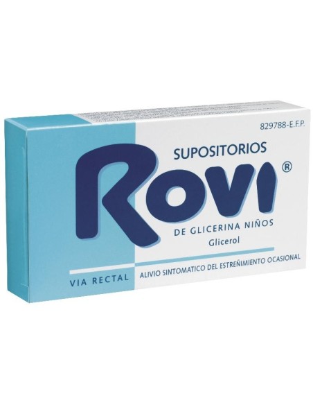 SUPOSITORIOS DE GLICERINA ROVI NIÑOS 1,44 g 15 SUPOSITORIOS