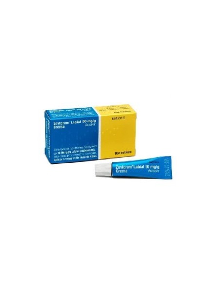 ZOVICREM LABIAL 50 mg/g CREMA 1 TUBO 2 g