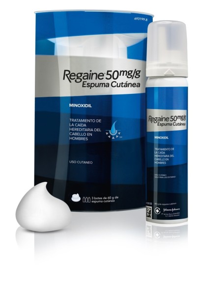 REGAINE 50 mg/g ESPUMA CUTANEA 3 TUBOS 60 g