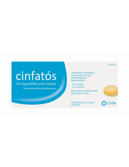 CINFATOS 10 MG 20 PASTILLAS PARA CHUPAR