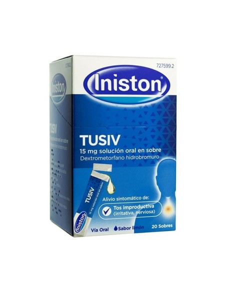 INISTON TUSIV 15 mg 20 SOBRES SOLUCION ORAL 5 ml