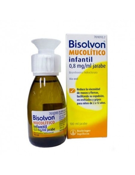 BISOLVON MUCOLITICO INFANTIL 0,8 mg/ml JARABE 1 FRASCO 100 ml