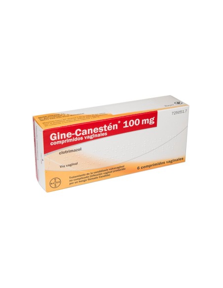 GINE-CANESTEN 100 mg 6 COMPRIMIDOS VAGINALES