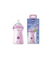 BIBERON PLASTICO T SILICONA CHICCO NATURALFEELIN ROSA 6M+ 330 ML FLUJO RAPIDO