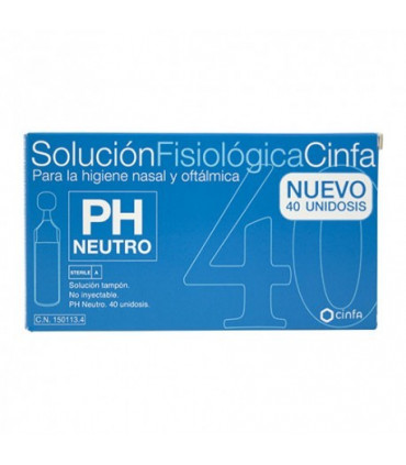 CINFA SOLUCION FISIOLOGICA 40 UNIDADES MONODOSIS 5 ML