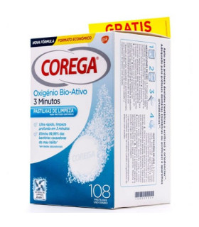 COREGA OXIGENO BIO-ACTIVO LIMPIEZA PROTESIS DENT 108 TABLETAS