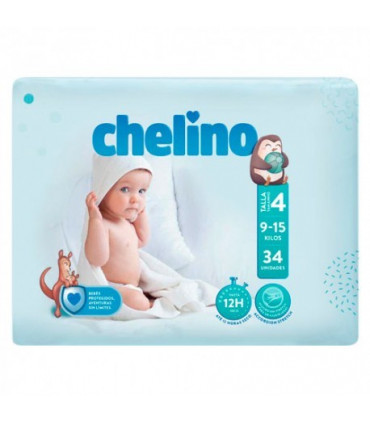 CHELINO FASHION & LOVE PAÑALES  T- 4 (9 -15KG) 34 UDS