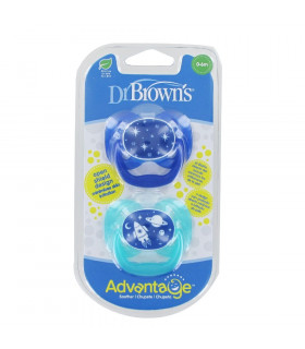 CHUPETE SILICONA DR BROWN´S ADVANTAGE REVERSIBLE T1 COLORES SURTIDOS 0-6 M