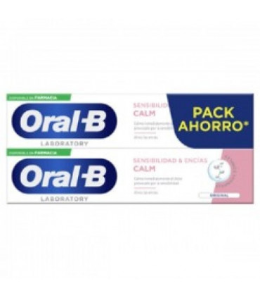 ORAL-B SENSIBILIDAD Y ENCIAS CALM 2 TUBOS PACK AHORRO