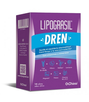LIPOGRASIL DREN 8G 14 SOBRES CITRICOS