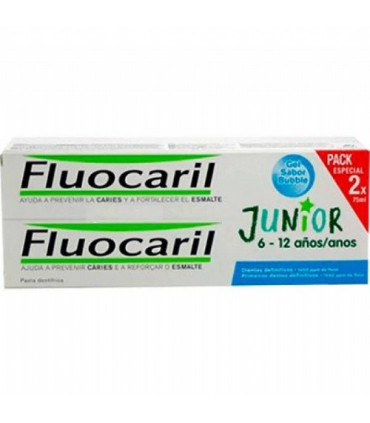 FLUOCARIL JUNIOR 6-12 AÑOS GEL 2 X 75 ML BUBBLE
