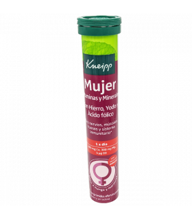 KNEIPP MUJER VITAMINAS Y MINERALES 15 COMPRIMIDOS EFERVESCENTES SABOR MANGO Y MARACUYA