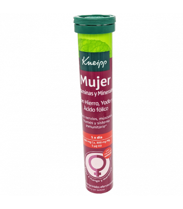 KNEIPP MUJER VITAMINAS Y MINERALES 15 COMPRIMIDOS EFERVESCENTES SABOR MANGO Y MARACUYA