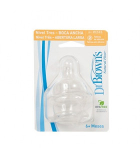 TETINA SILICONA DR BROWN¦S NATURAL FLOW STANDARD  NIVEL 3 2 UN