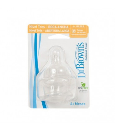 TETINA SILICONA DR BROWN¦S NATURAL FLOW STANDARD  NIVEL 3 2 UN