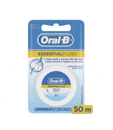 ORAL-B ESSENTIAL FLOSS FLUOR SEDA DENTAL CON CER