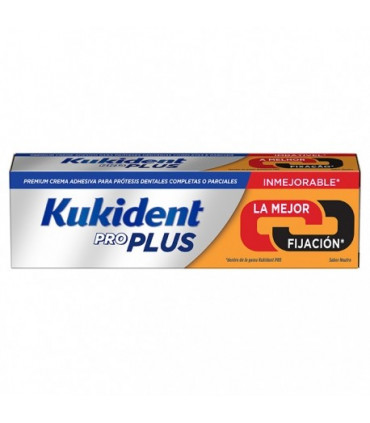 KUKIDENT PRO PLUS ACCION CREMA LA MEJOR FIJACION SIN SABOR 40G