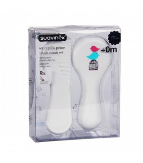 CEPILLO Y PEINE INFANTIL SOFT SUAVINEX BLANCO DECORADO