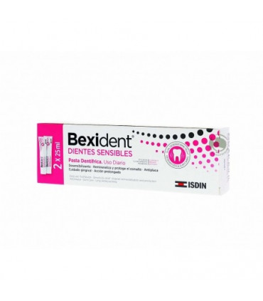 ISDIN BEXIDENT SMILE&GO DIENTES SENSIBLES PASTA 2 ENVASES 25 ML