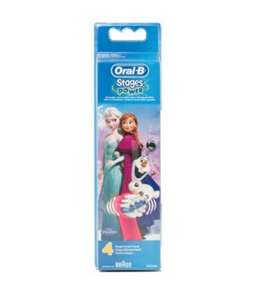 CEPILLO DENTAL ELECTRICO ORAL-B KIDS FROZEN II +3 AÑOS SUAVE CABEZAL REPUESTO 4 UNIDADES