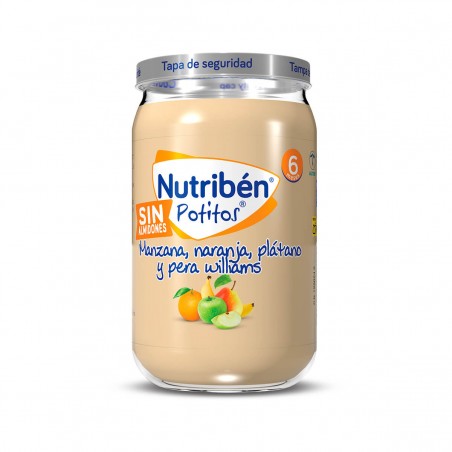 NUTRIBEN POTITOS MANZANA, NARANJA, PLATANO Y PERA WILLIANS 235 G
