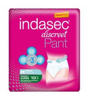 INDASEC PANTY  SUPER ABSORB INC ORINA T- MEDIA 10 U