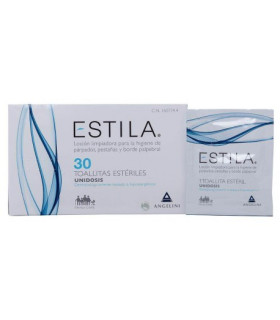 ESTILA TOALLITAS ESTERILES DE UN SOLO USO HIGIENE DE PARPADOS/ PESTAÑAS Y BORDE PALPEBRAL 30 UNIDADE