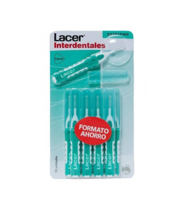 CEPILLO INTERDENTAL LACER EXTRAFINO RECTO 10 U
