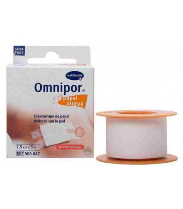 ESPARADRAPO HIPOALERGICO OMNIPOR DE PAPEL 5 M X